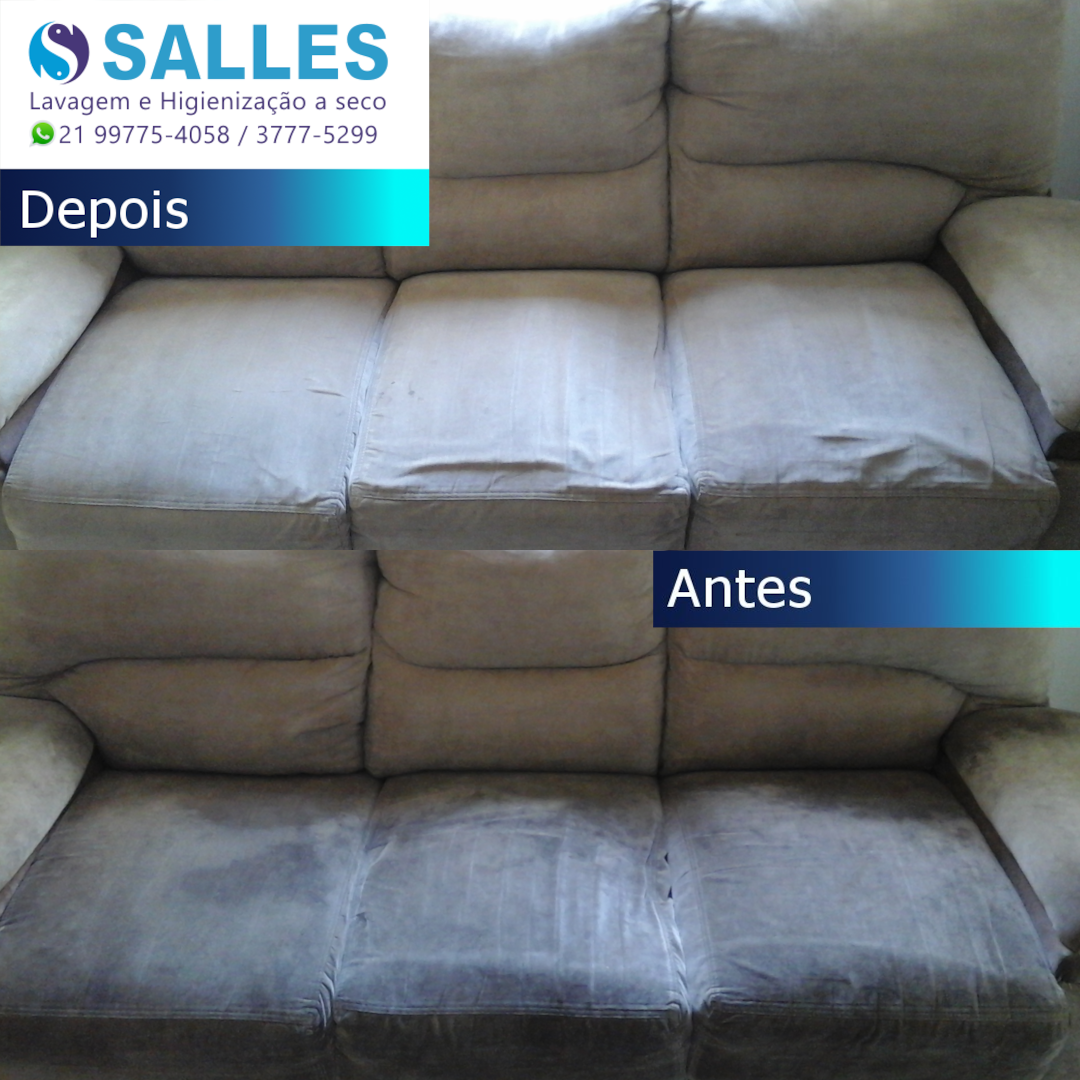 Sofá branco - antes e depois